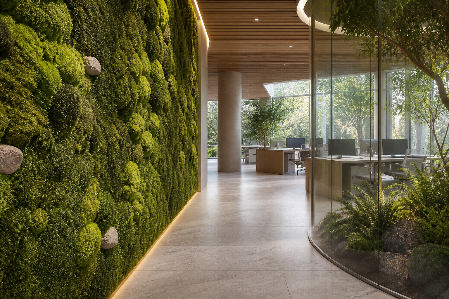 Modern workplace interior
